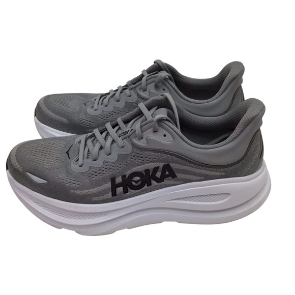 Hoka Bondi 9 Grey Athletic Sneakers - Picture 2 of 11